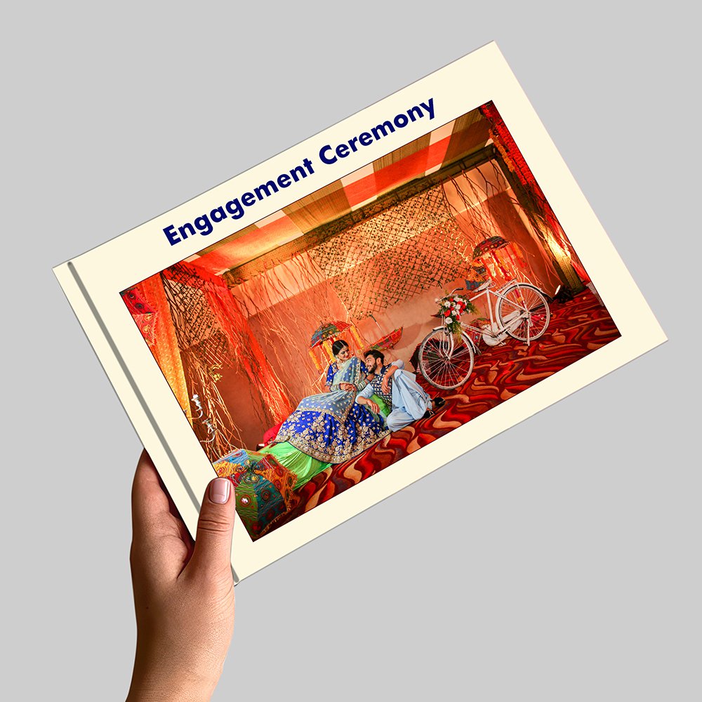 Hard Cover Memory Album | 8 X 24 inches | Big Size | Photos- Min 30 - Max 150 | Horizontal 1 Photo Per Page | Vertical 2 Photo Per Page
